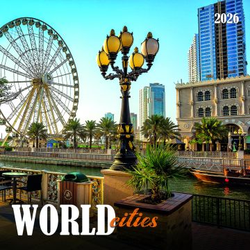 Стенен календар 12-листов, 2026, World cities