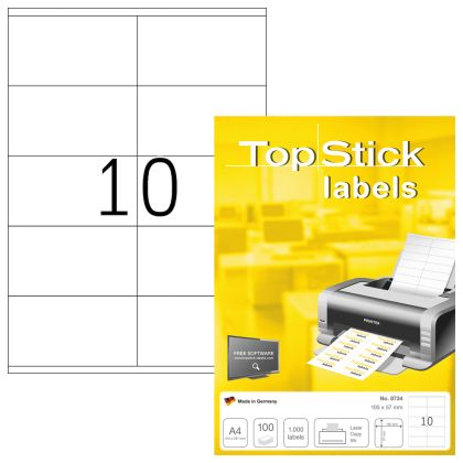 Етикети TopStick 8734, 105х57mm, 100л. (1000бр)