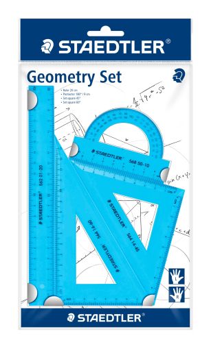 Геометричен комплект Staedtler 20cm,4 части, асорти