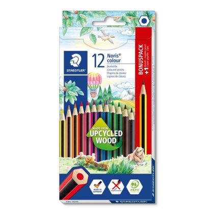 Цветни моливи Staedtler Noris Color 185, 12 цвята + Noris