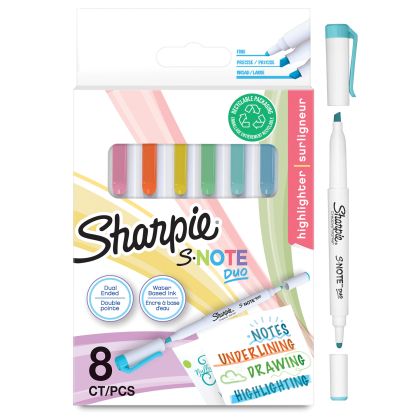 Двувърхи маркери Sharpie S-note, 8 цвята