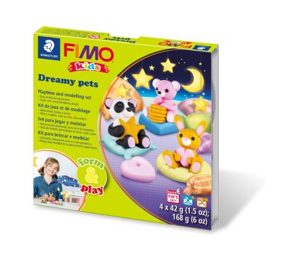 Комплект глина Staedtler Fimo Kids, 4x42g, dreamy pet