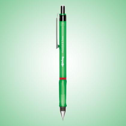 Комплект Rotring Visuclick автоматичен молив , гума, графити, зелен 0,7