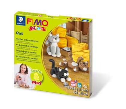 Комплект глина Staedtler Fimo Kids, 4x42g, Cat