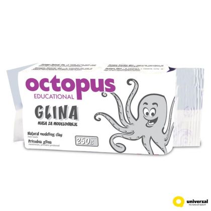 Глина за моделиране Octopus, 250g, бяла