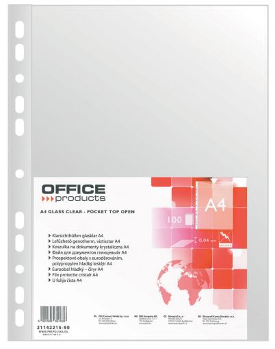 Джоб Office Products с перф.кристал, А4,40микронаопаковка 100