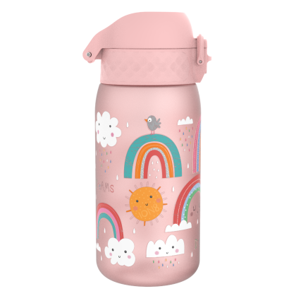 Бутилка за вода Ion8 Print, рец.пл, 350ml,Rainbows