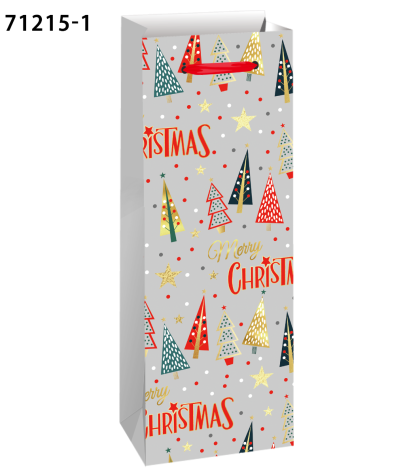 Подаръчна торбичка XMAS Bottle, 13x36x8.5cm