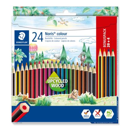 Цветни моливи Staedtler Noris Colour 185, 20+4 цвята