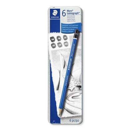 Комплект моливи Staedtler Mars Lumograph, 6 броя soft