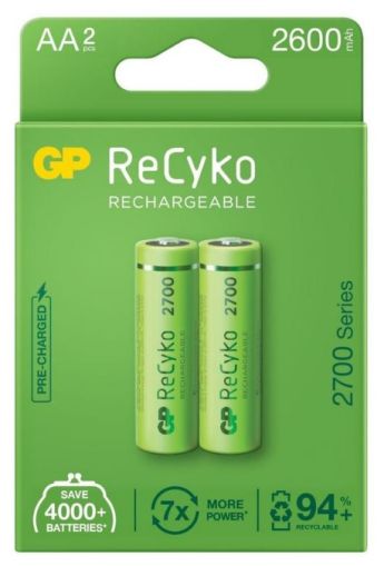 Батерия акум. GP 2600mAh, R6, AA, 1.2V, NiMH, оп.2