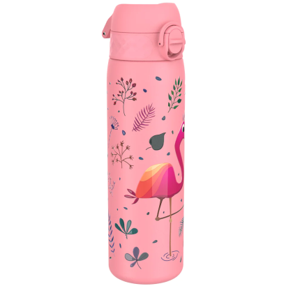 Бутилка за вода Ion8 Print, метална, 600ml, Flamingo