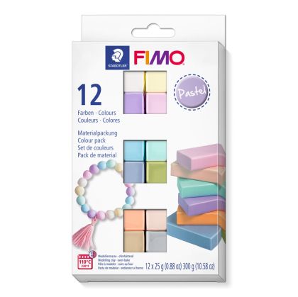 К-т глина Staedtler Fimo Soft, 12цв. х 25g, Pastel