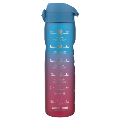 Бутилка за вода Ion8 Mot., рециклирана пластмаса,1000ml, Blue/Pink