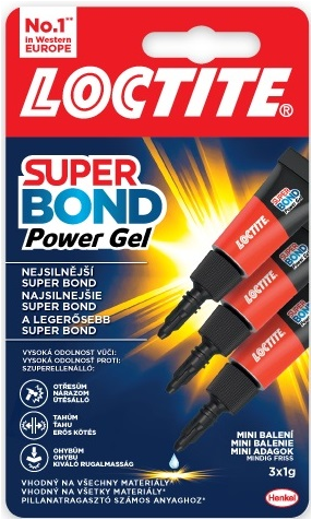 Секундно лепило Loctite Super Bond Power Gel mini trio,3x1g