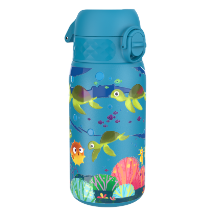 Бутилка за вода Ion8 Print, метална, 400ml, Sea Turtle