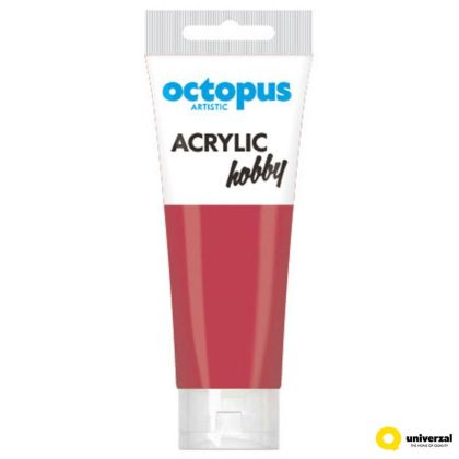 Акрилна боя Octopus Hobby, в тубичка 75ml,тъмно червена