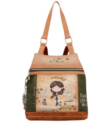 Раница Anekke Piece&Love Camel, 20/28х31х9 см