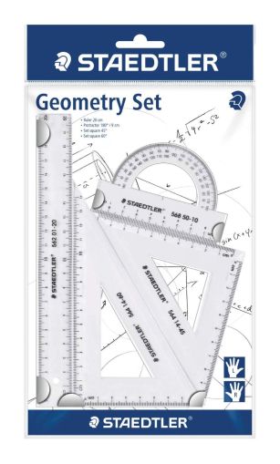 Геометричен комплект Staedtler 20cm, 4 части
