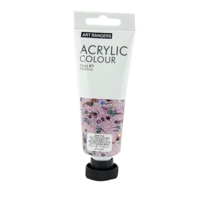 Акрилна боя Art Ranger, в тубичка 75 ml, брокатено сребрист