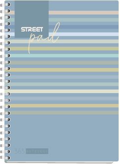 Тетрадка Street Pad, А5, спирала, ламинат, 100 листа, МК, stripes 3e