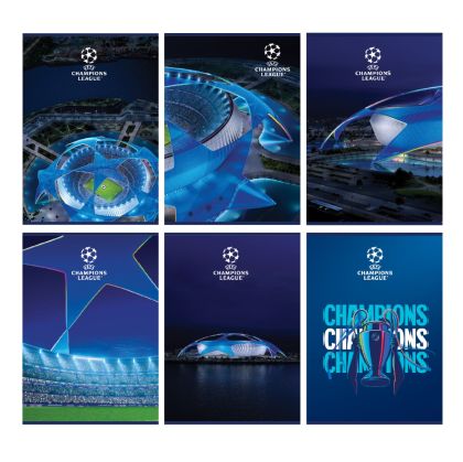 Тетрадка, А4, квадратчета, 54л, UEFA
