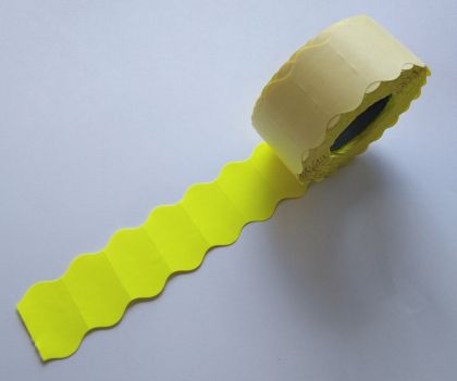 Етикети 26x12 mm за едноредови маркиращи клещи жълти