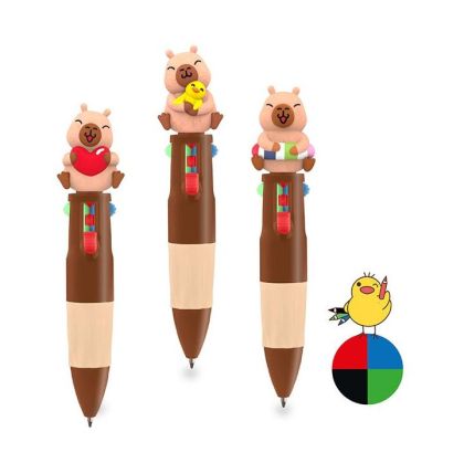 Многоцветна химикалка с фигурка Trendhaus Capybara