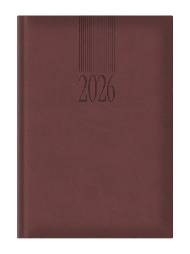Календар-бележник Lediberg Tucson A5, 2026, бордо