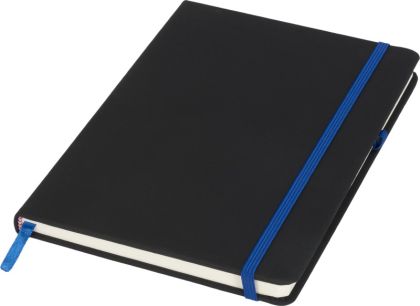 Бележник Noir medium, А5, 96л, чер/син