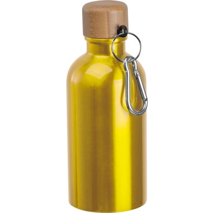 Метална бутилка за вода, 400ml, жълта