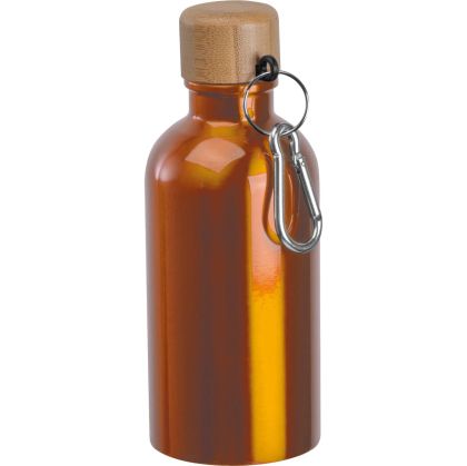 Метална бутилка за вода, 400ml, оранжева