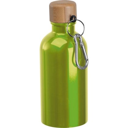 Метална бутилка за вода, 400ml, светлозелена