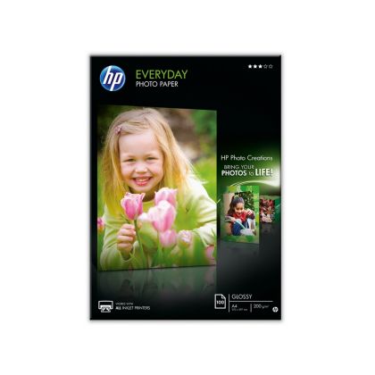 Фото хартия HP Everyday Photo glossy А4, 200g, опаковка 100 листа