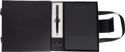 Комплект бележник А5 с химикалка Wellington Oxford, ЧЕРЕН