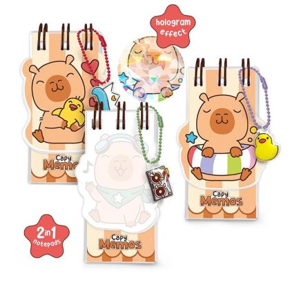 Мини тефтерче 2в1 Trendhaus Capybara, 104 листа