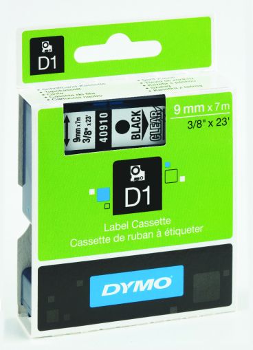 Етикети Dymo D1 Standard,9mmх7m,чер текст/проз фон