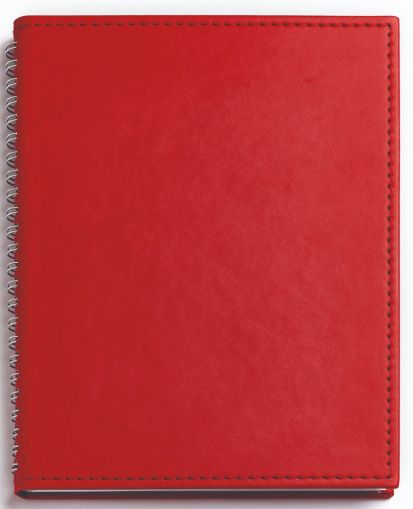 Бележник с полускрита спирала Аляска, А5, червен