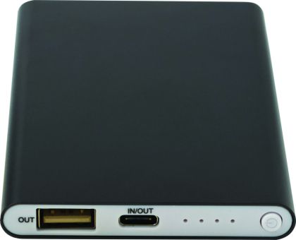 Външна преносима батерия Pep, 4000 mAh, черна