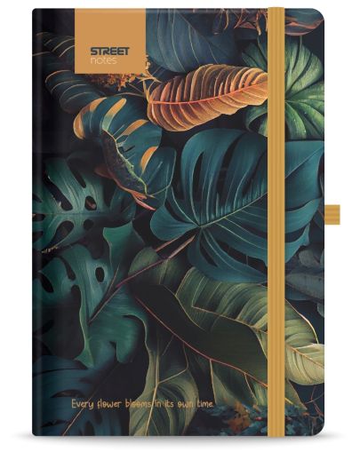 Бележник с ластик B5 Street, твърда корица, 96 листа, GARDEN