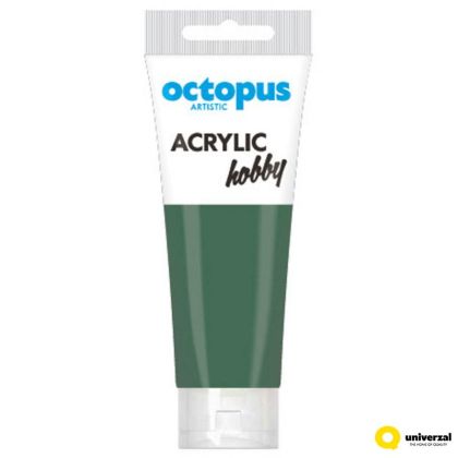 Акрилна боя Octopus Hobby, в тубичка 75ml, зелена