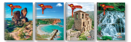 Тетрадка Deis А4,150л, широки редове, спирала,твърди корици, 4 теми, нашата България 2025