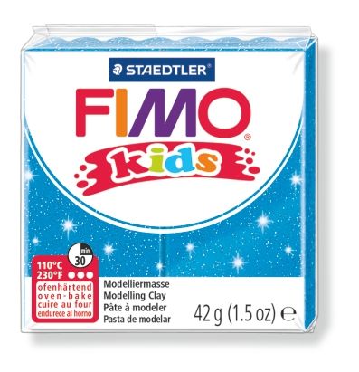 Полимерна глина Staedtler Fimo Kids,42g,блестящо син 312