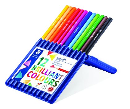Цветни моливи Staedtler Ergosoft 157, 12 цв в кут.