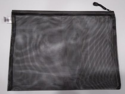 Папка с цип В4, мрежа, черна