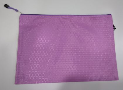 Папка с цип В4, промазан плат, лилава