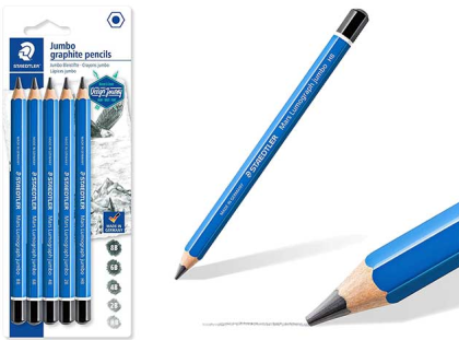 Комплектт моливи Staedtler Mars Lumograph Jumbo, опаковкка 5 броя