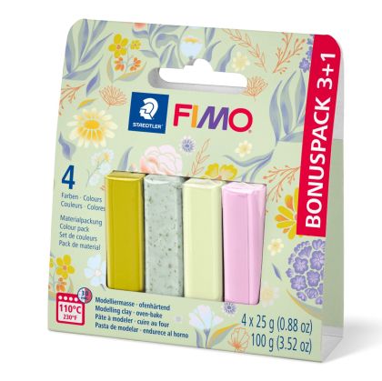 Комплет глина Staedtler Fimo Soft, 3+1 цвята х 25g, 8023-S1 P