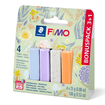 Комплет глина Staedtler Fimo Soft, 3+1 цвята х 25g, 8023-S2 P