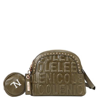 Чанта Nicole Lee, 24.5x20x10.5 cm, тъмнозелена